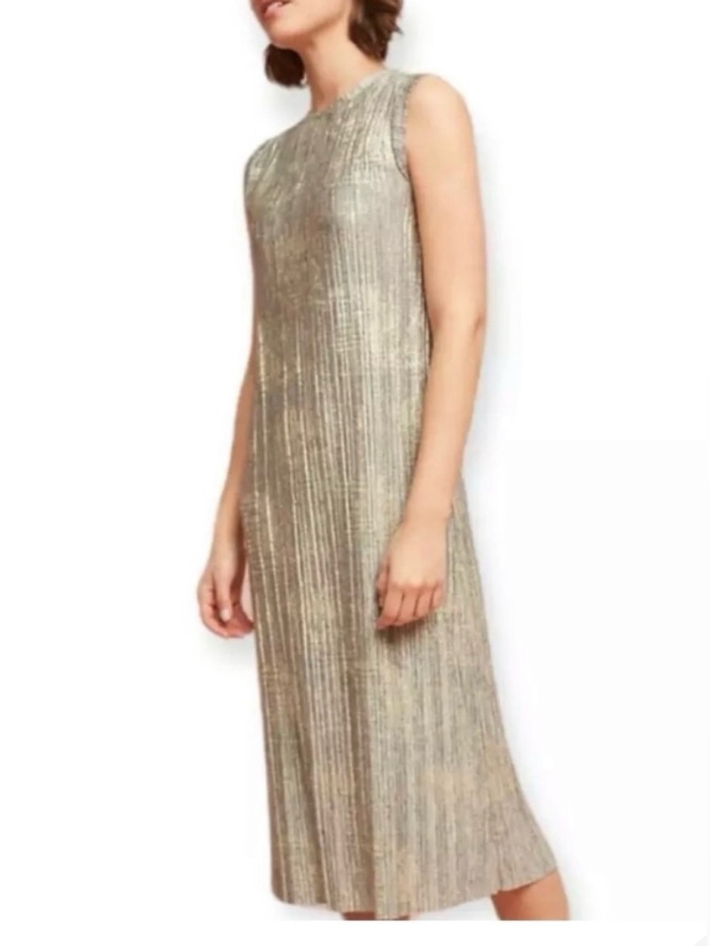 NWT Anthropologie Size XS
Akemi + Kin Metallic Gold Foil
Midi Dress